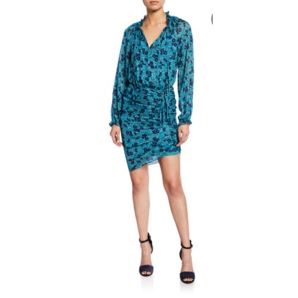 VERONICA BEARD Becky Floral-Print Silk Dress Size 12 NWT